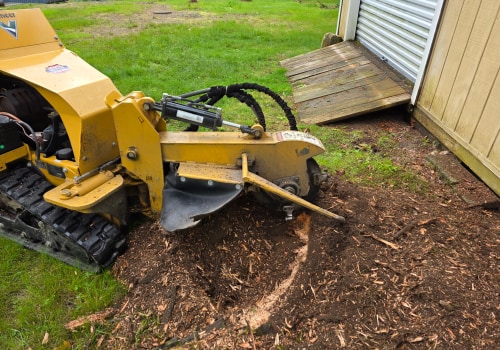 Stump Grinding and Landscape Improvement with Smart Equipment Planning